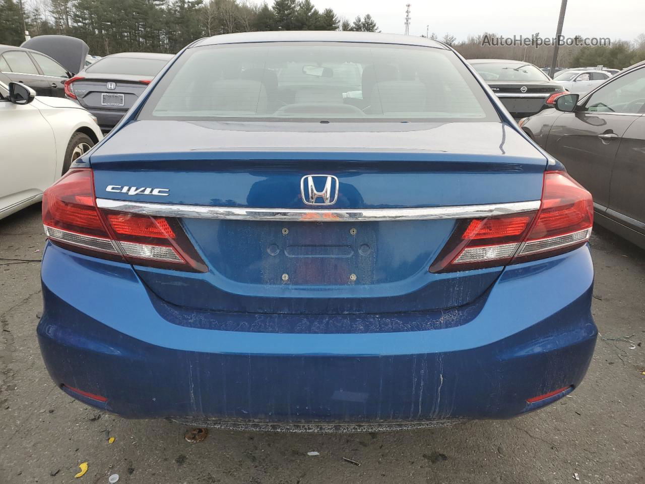 2015 Honda Civic Lx Blue vin: 2HGFB2F54FH561617