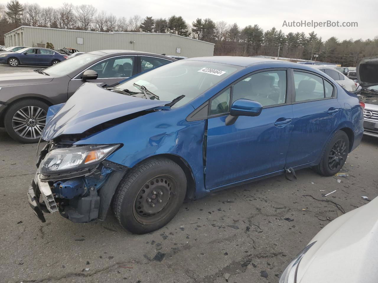 2015 Honda Civic Lx Blue vin: 2HGFB2F54FH561617