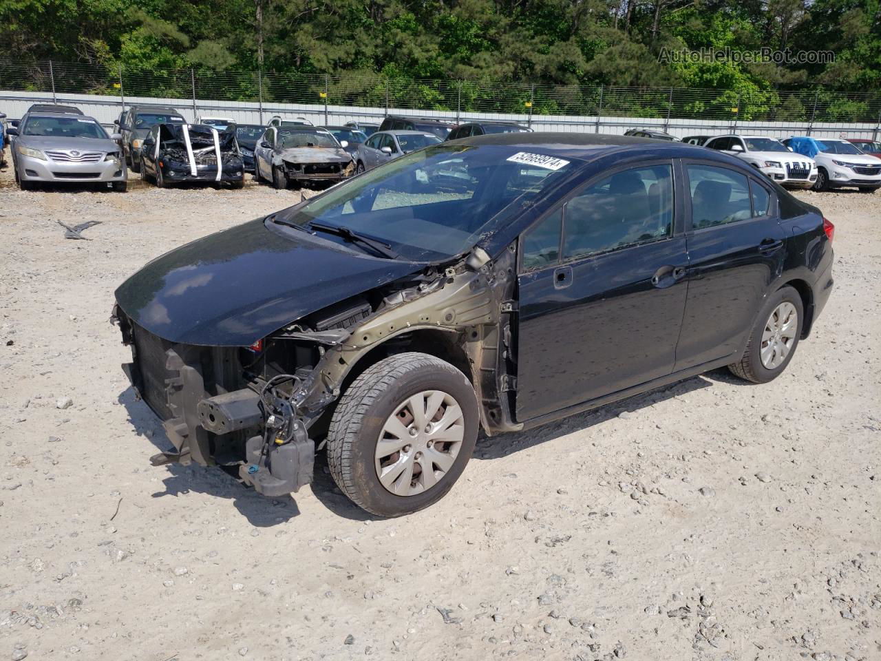 2012 Honda Civic Lx Black vin: 2HGFB2F55CH307264