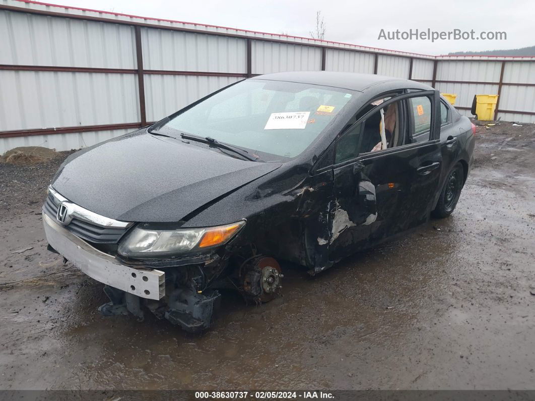 2012 Honda Civic Lx Black vin: 2HGFB2F55CH322461