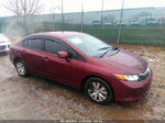 2012 Honda Civic Lx Maroon vin: 2HGFB2F55CH531926