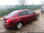 2012 Honda Civic Lx Maroon vin: 2HGFB2F55CH531926