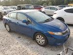 2012 Honda Civic Lx Blue vin: 2HGFB2F55CH534597