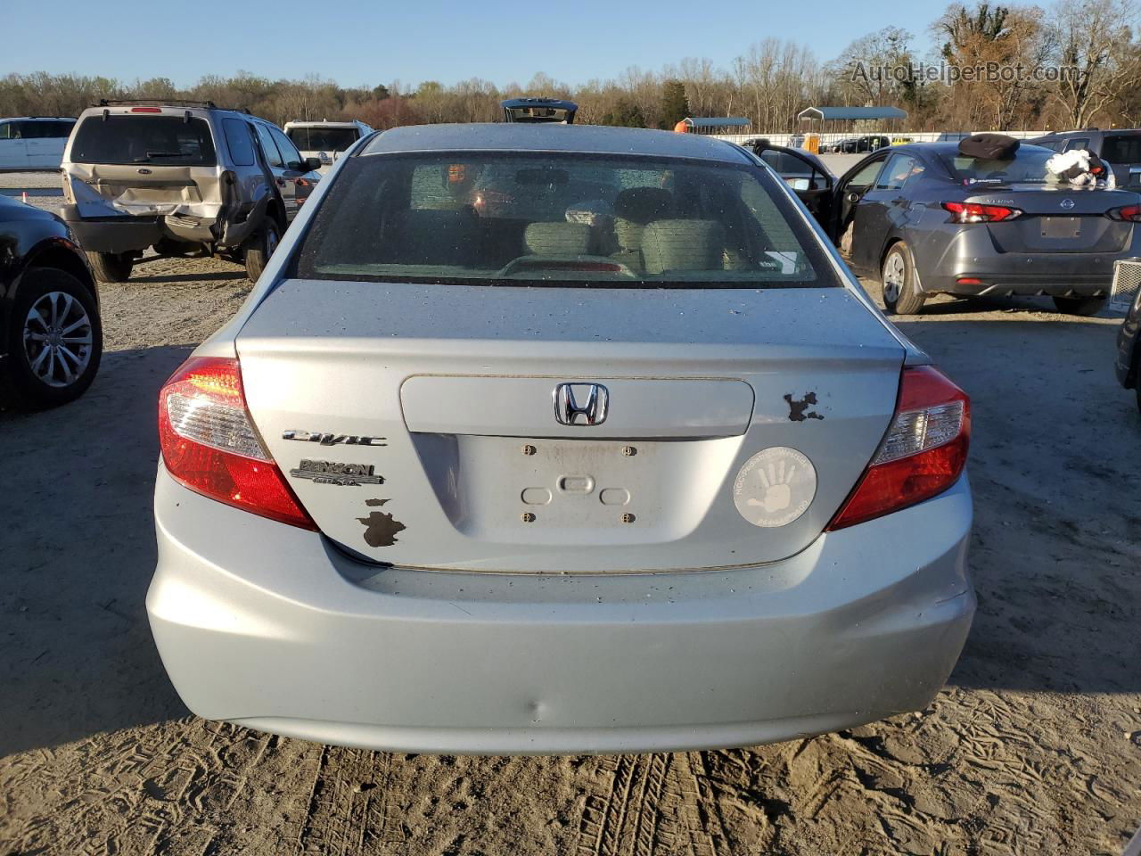 2012 Honda Civic Lx Синий vin: 2HGFB2F55CH545566