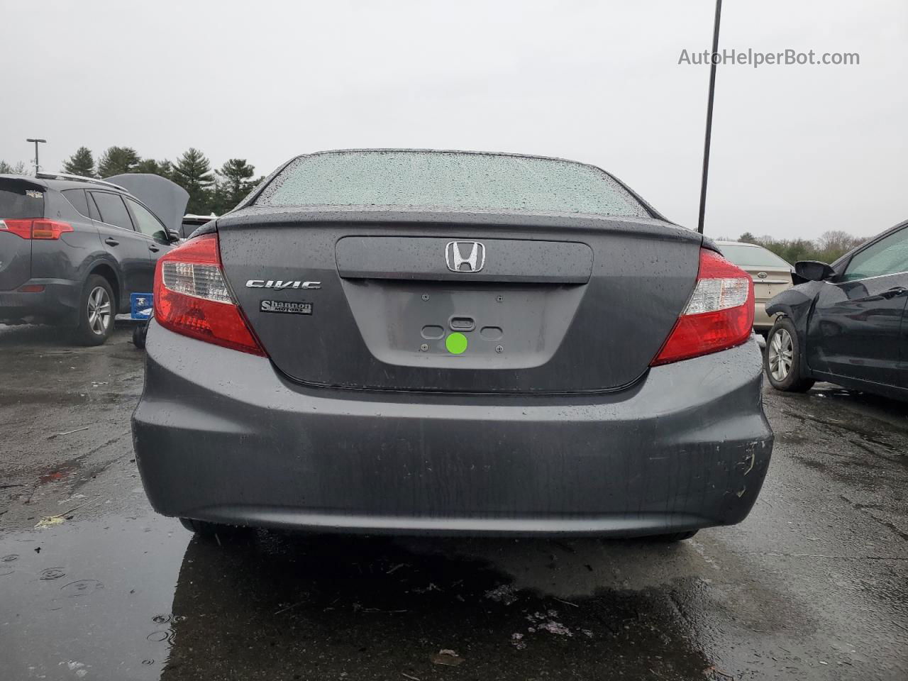 2012 Honda Civic Lx Gray vin: 2HGFB2F55CH569351