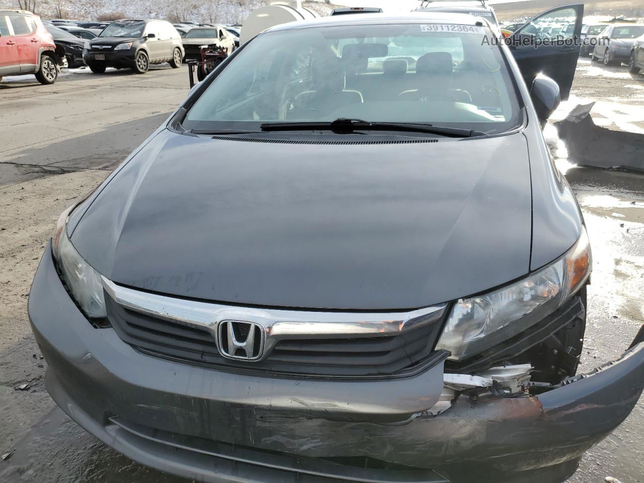 2012 Honda Civic Lx Charcoal vin: 2HGFB2F55CH574842