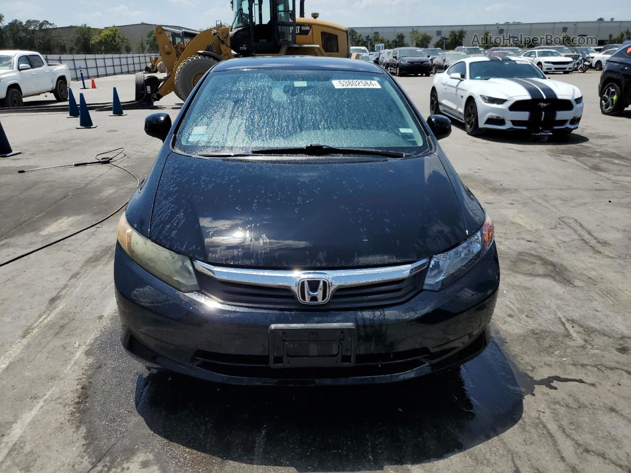 2012 Honda Civic Lx Black vin: 2HGFB2F55CH602462