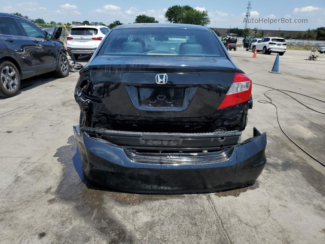 2012 Honda Civic Lx Black vin: 2HGFB2F55CH602462