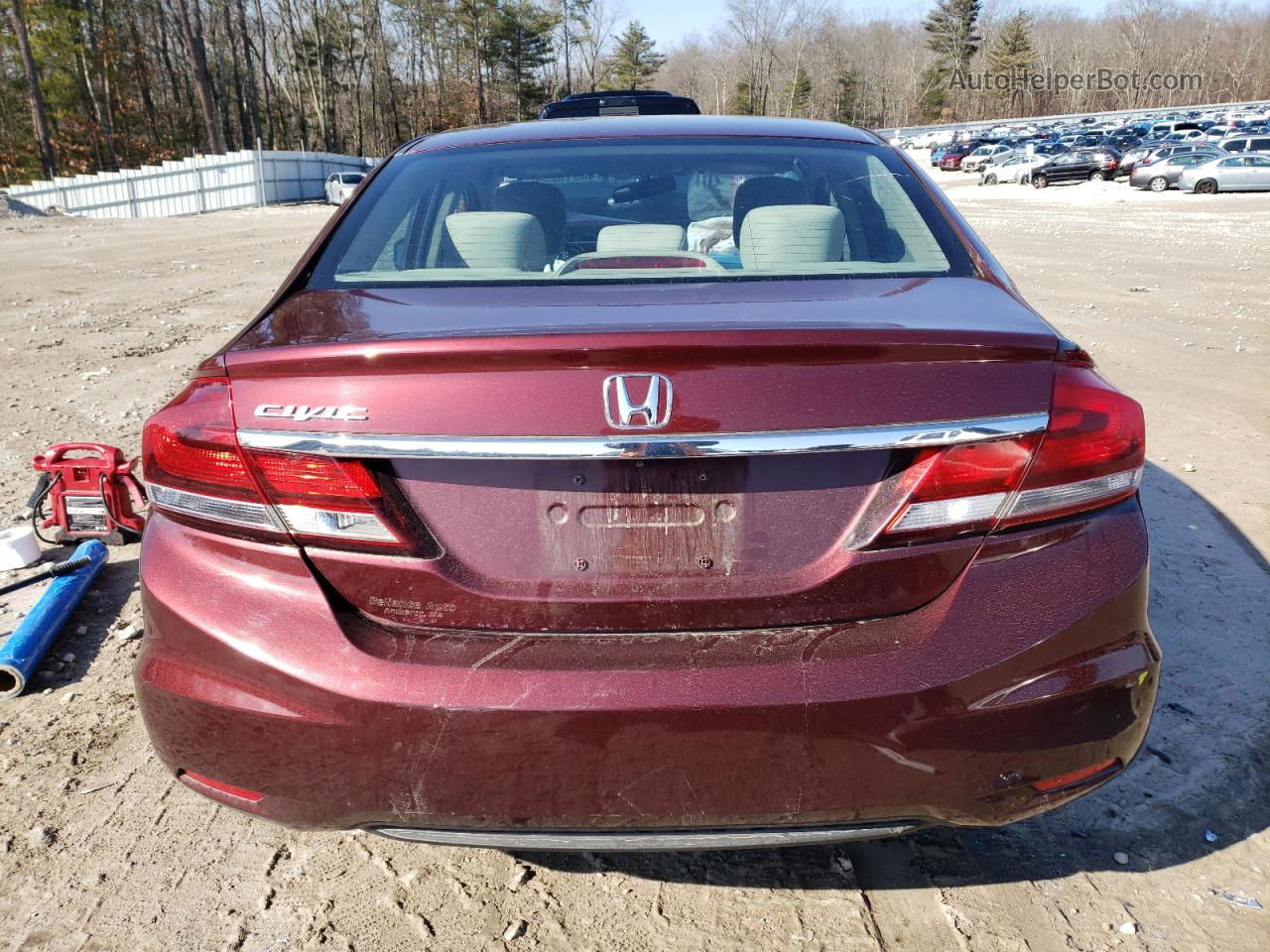 2013 Honda Civic Lx Burgundy vin: 2HGFB2F55DH581498