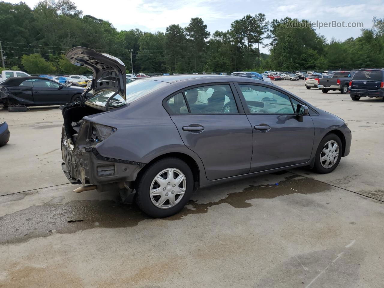 2014 Honda Civic Lx Gray vin: 2HGFB2F55EH501313