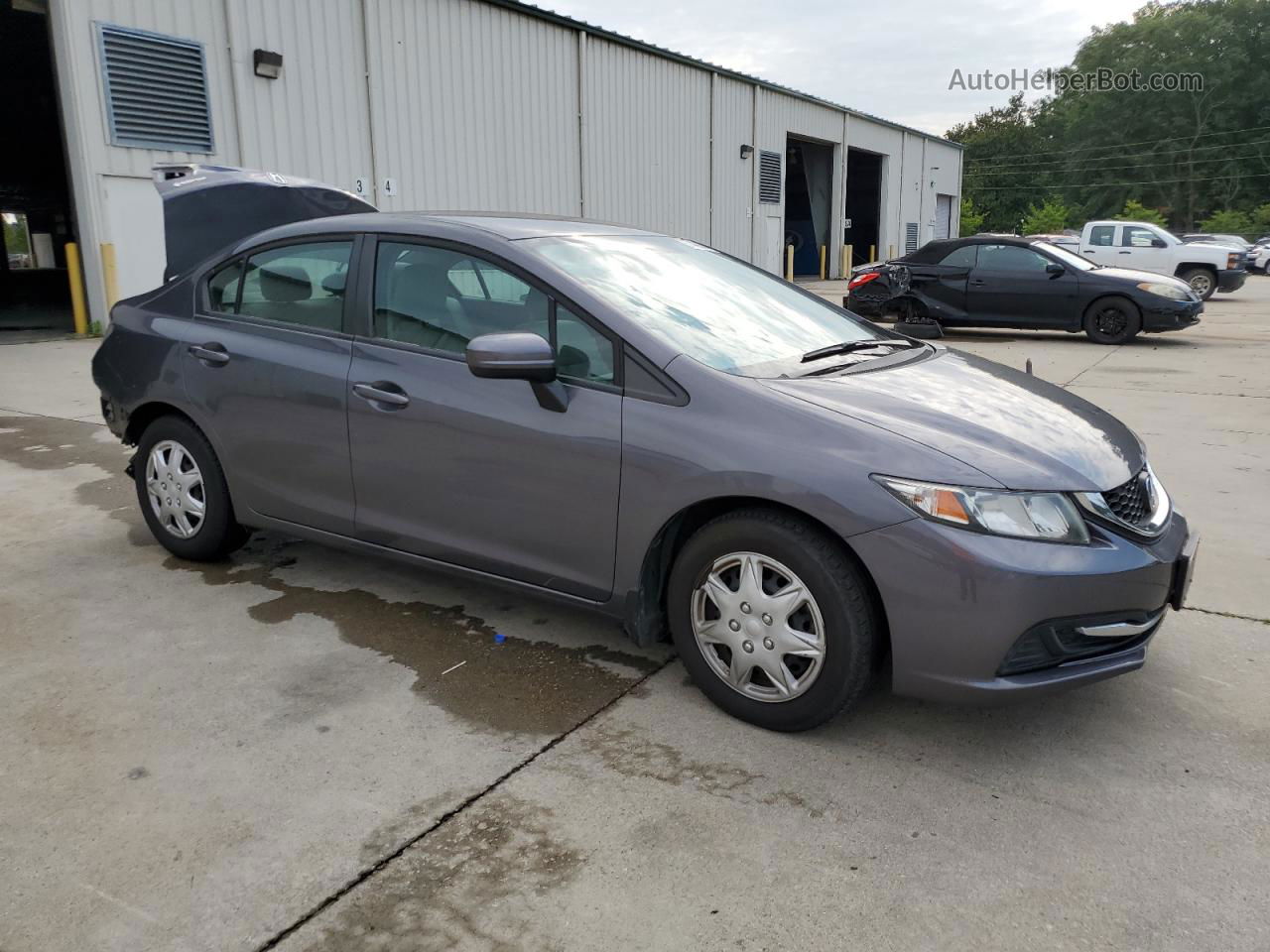 2014 Honda Civic Lx Gray vin: 2HGFB2F55EH501313