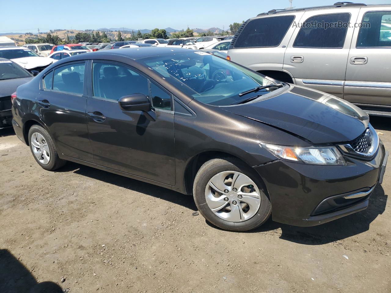 2014 Honda Civic Lx Коричневый vin: 2HGFB2F55EH516989