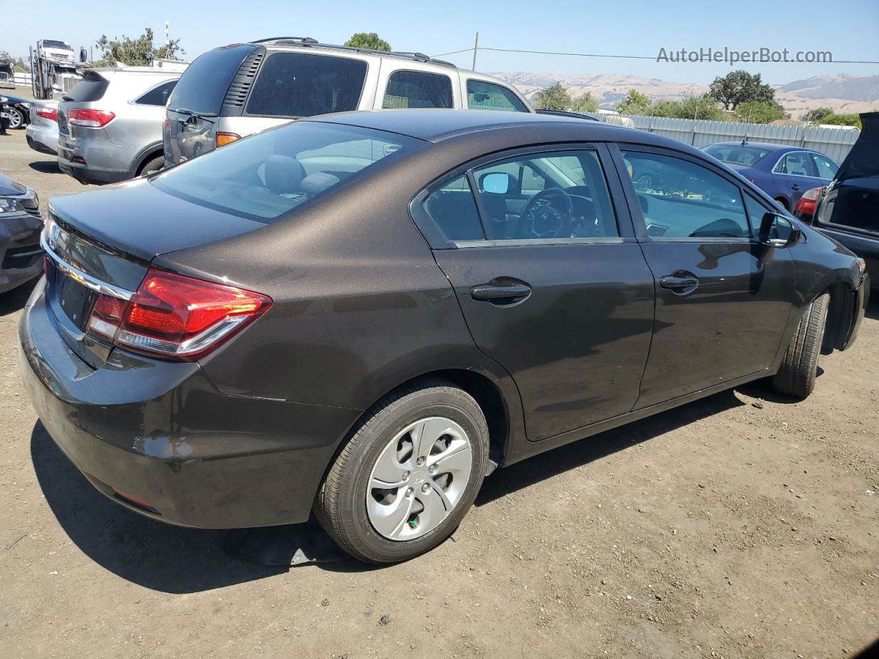 2014 Honda Civic Lx Brown vin: 2HGFB2F55EH516989