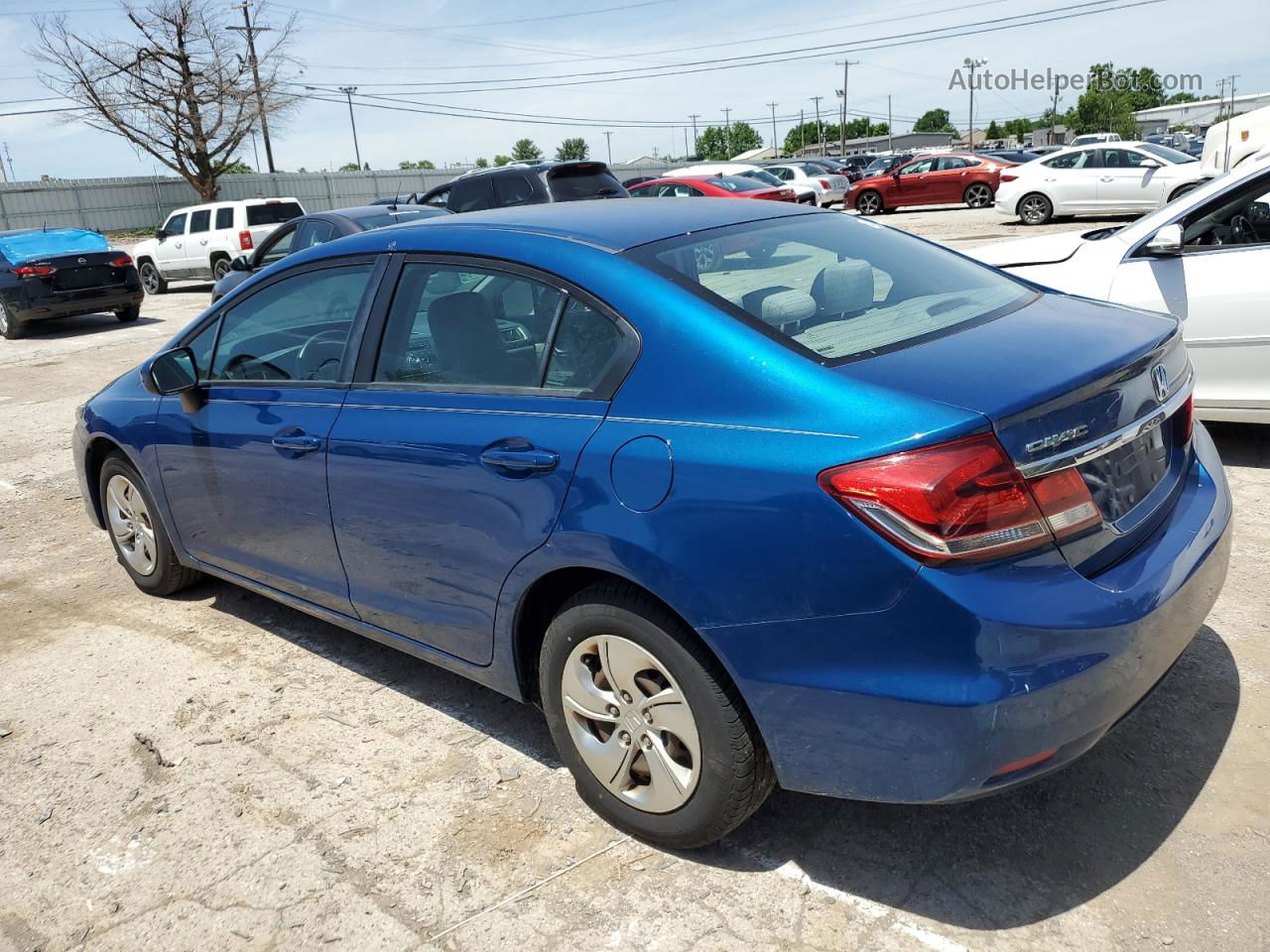 2014 Honda Civic Lx Blue vin: 2HGFB2F55EH545313