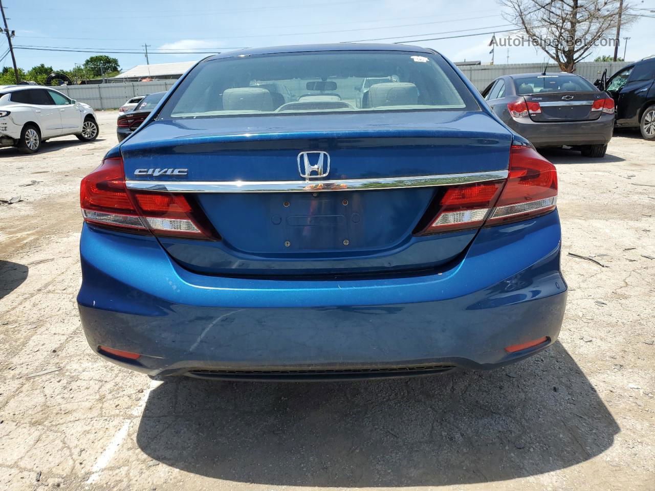 2014 Honda Civic Lx Blue vin: 2HGFB2F55EH545313