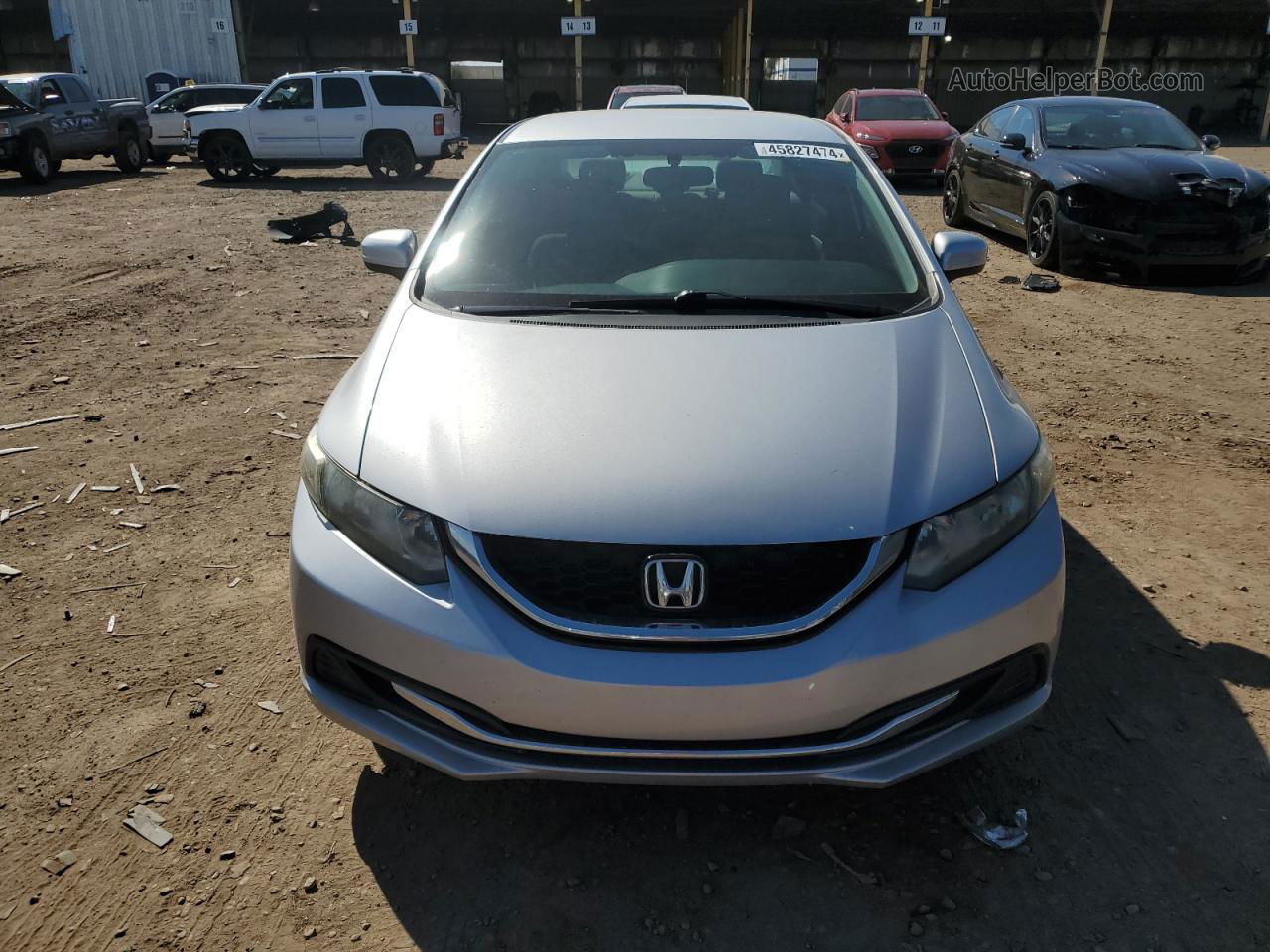 2015 Honda Civic Lx Silver vin: 2HGFB2F55FH528321