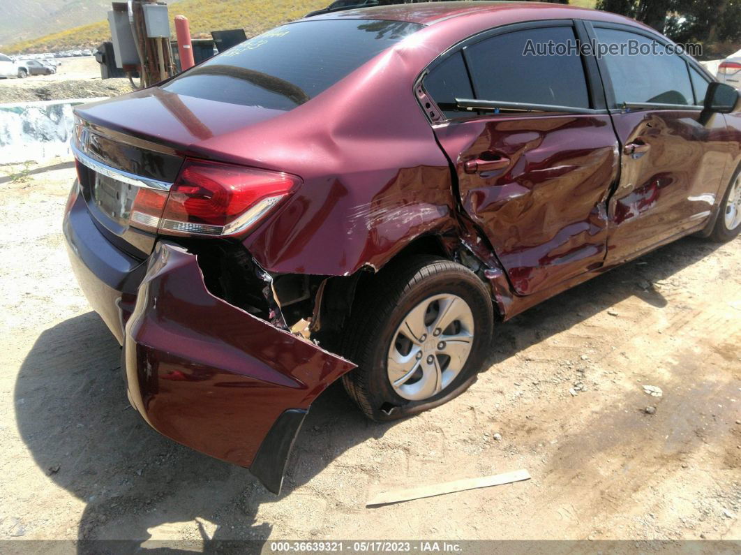 2015 Honda Civic Sedan Lx Red vin: 2HGFB2F55FH555664