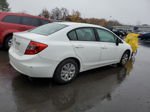 2012 Honda Civic Lx White vin: 2HGFB2F56CH300033