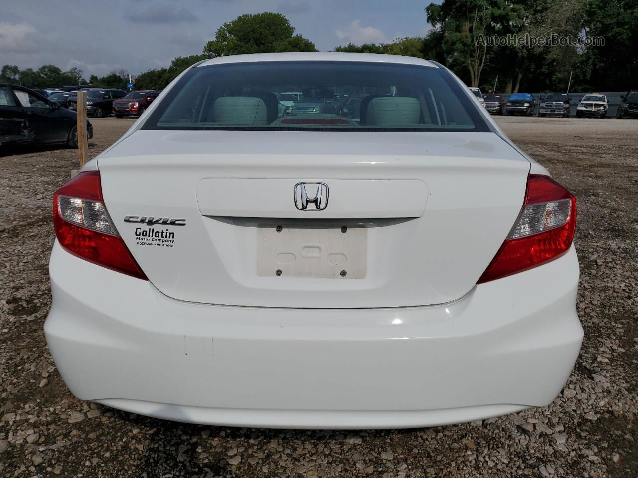 2012 Honda Civic Lx White vin: 2HGFB2F56CH311842