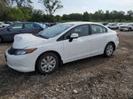 2012 Honda Civic Lx White vin: 2HGFB2F56CH311842