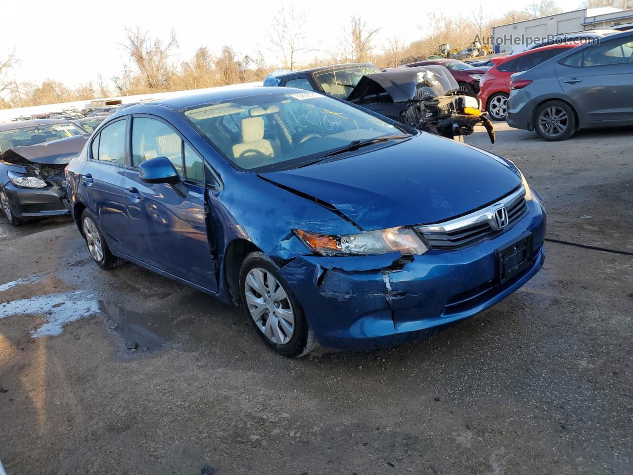 2012 Honda Civic Lx Teal vin: 2HGFB2F56CH501558