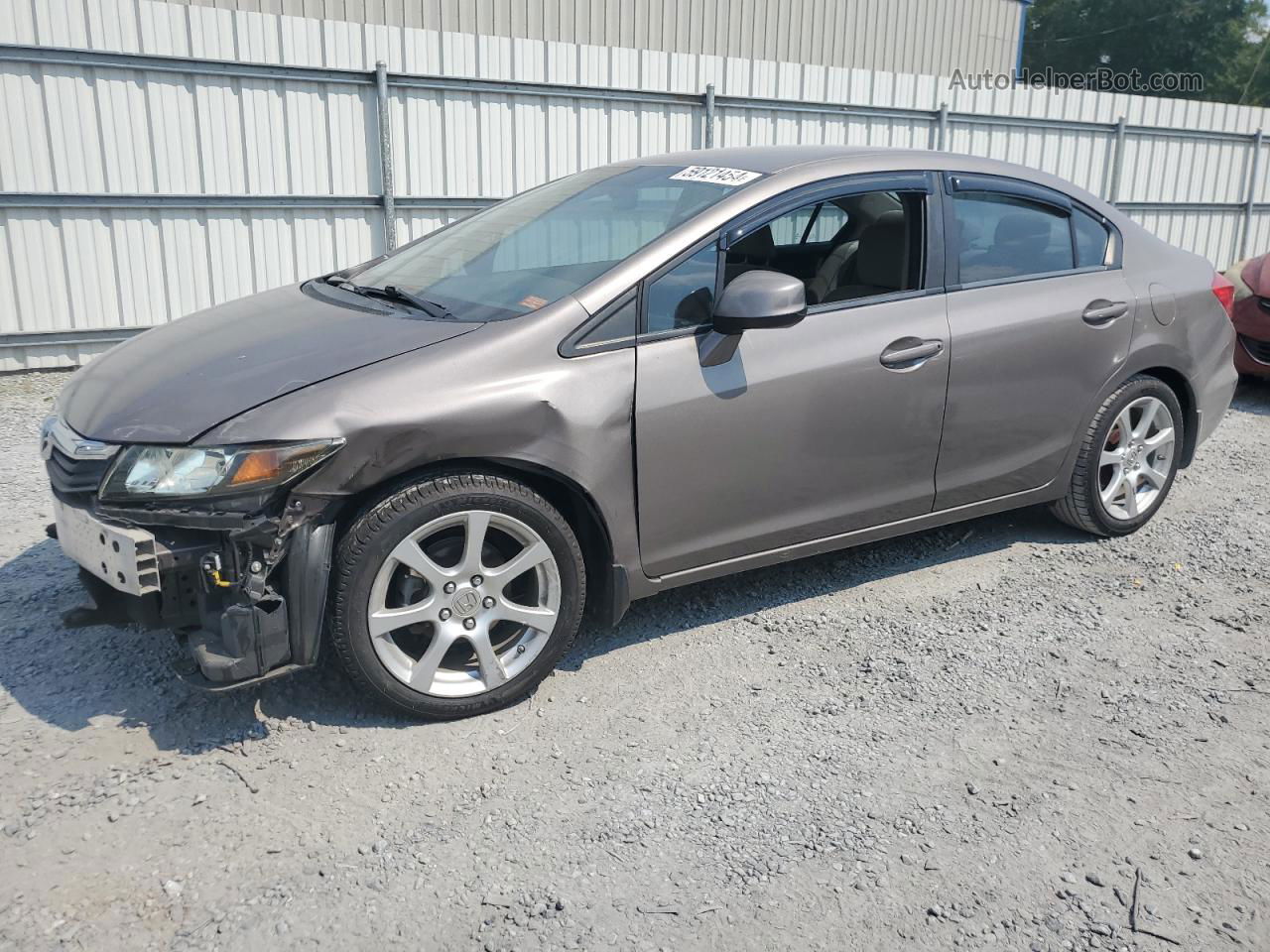 2012 Honda Civic Lx Gray vin: 2HGFB2F56CH510292