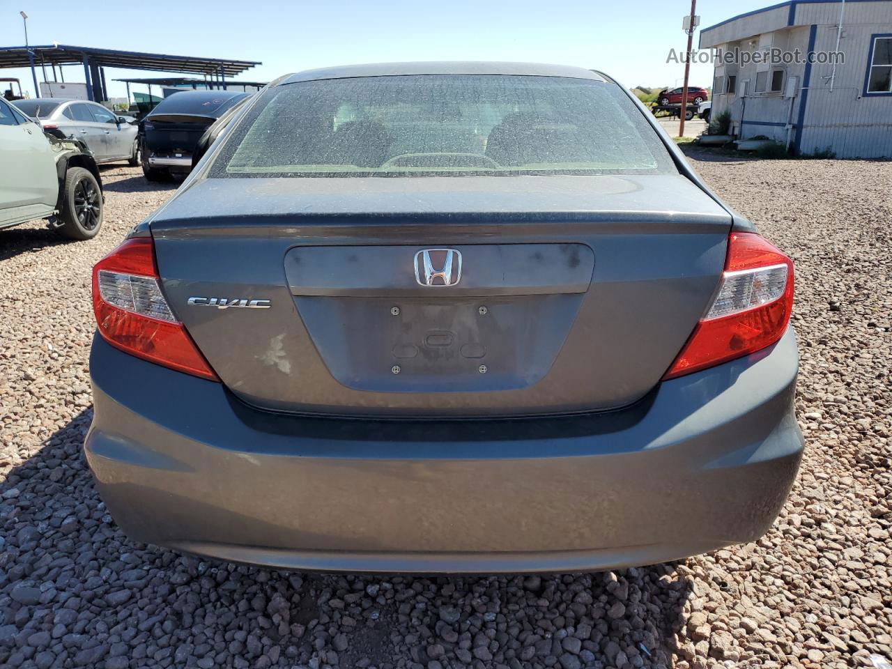 2012 Honda Civic Lx Gray vin: 2HGFB2F56CH580844