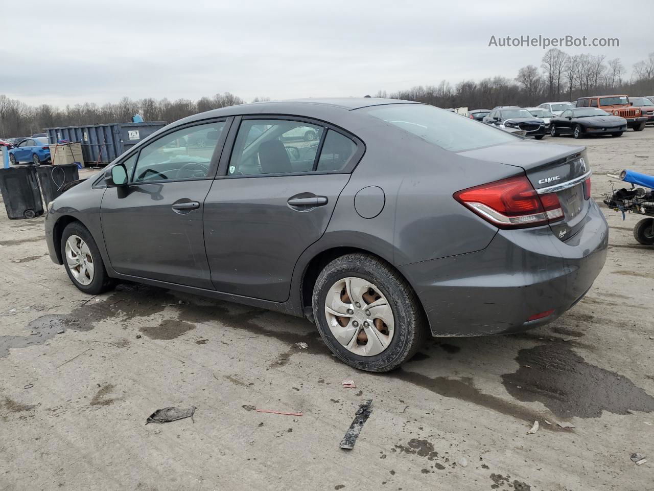 2013 Honda Civic Lx Gray vin: 2HGFB2F56DH504753