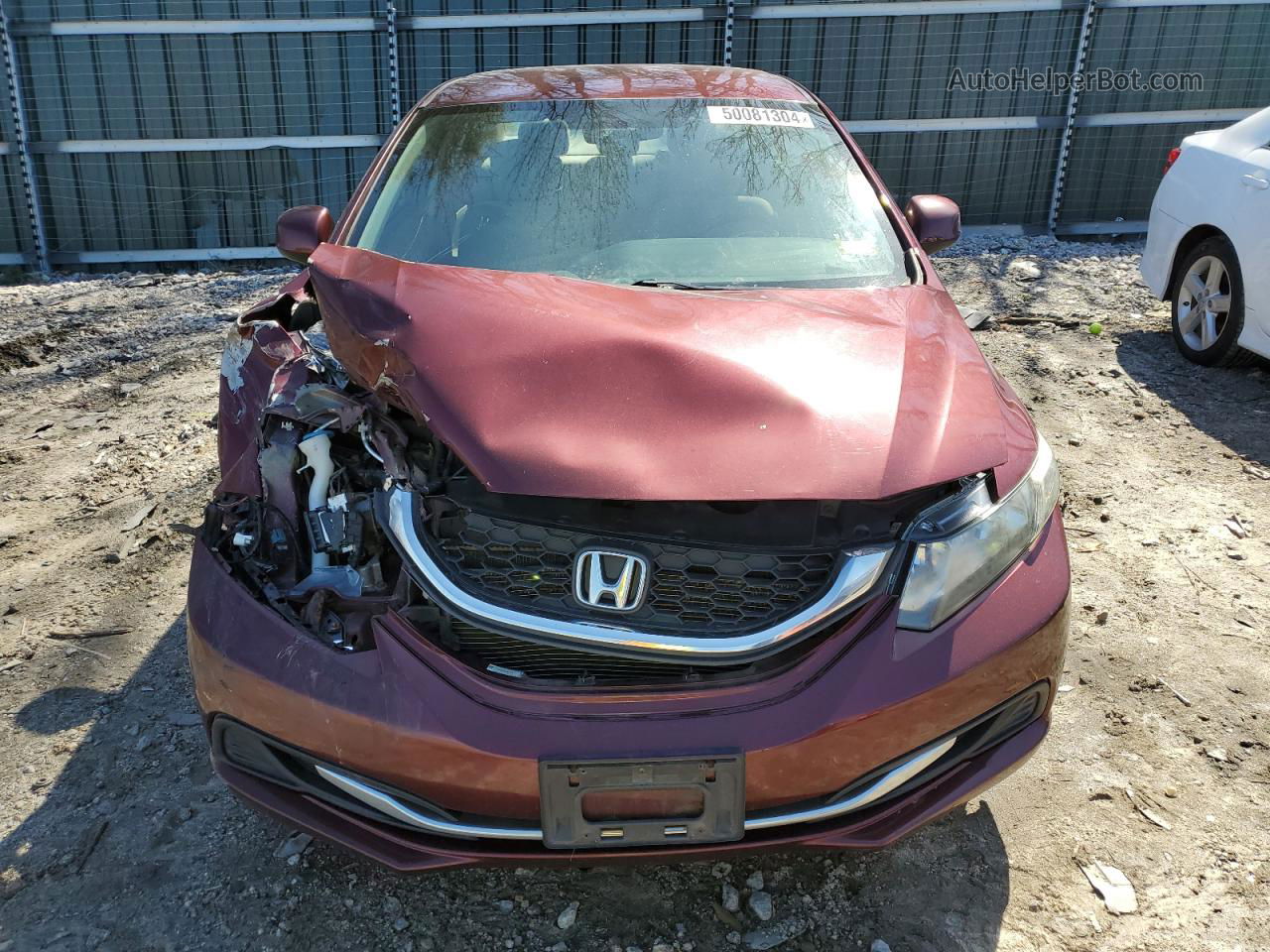 2013 Honda Civic Lx Maroon vin: 2HGFB2F56DH562023