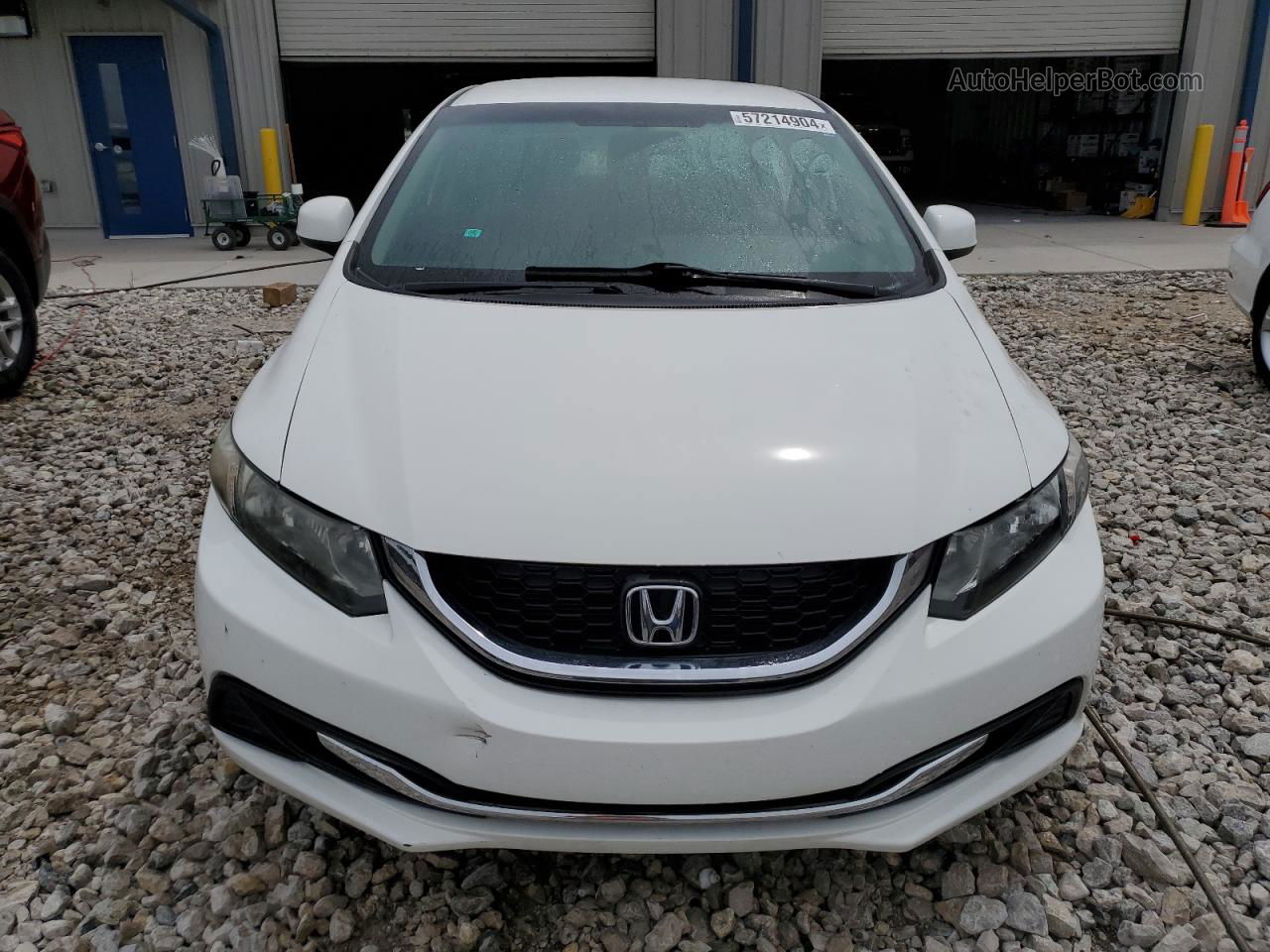 2013 Honda Civic Lx White vin: 2HGFB2F56DH571496