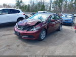 2014 Honda Civic Lx Red vin: 2HGFB2F56EH500378