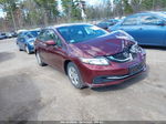 2014 Honda Civic Lx Red vin: 2HGFB2F56EH500378