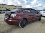 2014 Honda Civic Lx Burgundy vin: 2HGFB2F56EH504611