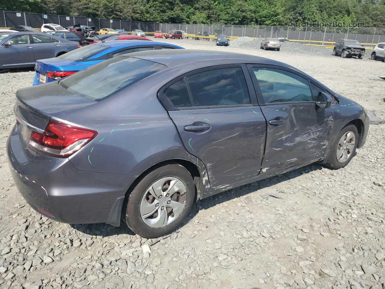 2014 Honda Civic Lx Gray vin: 2HGFB2F56EH524518