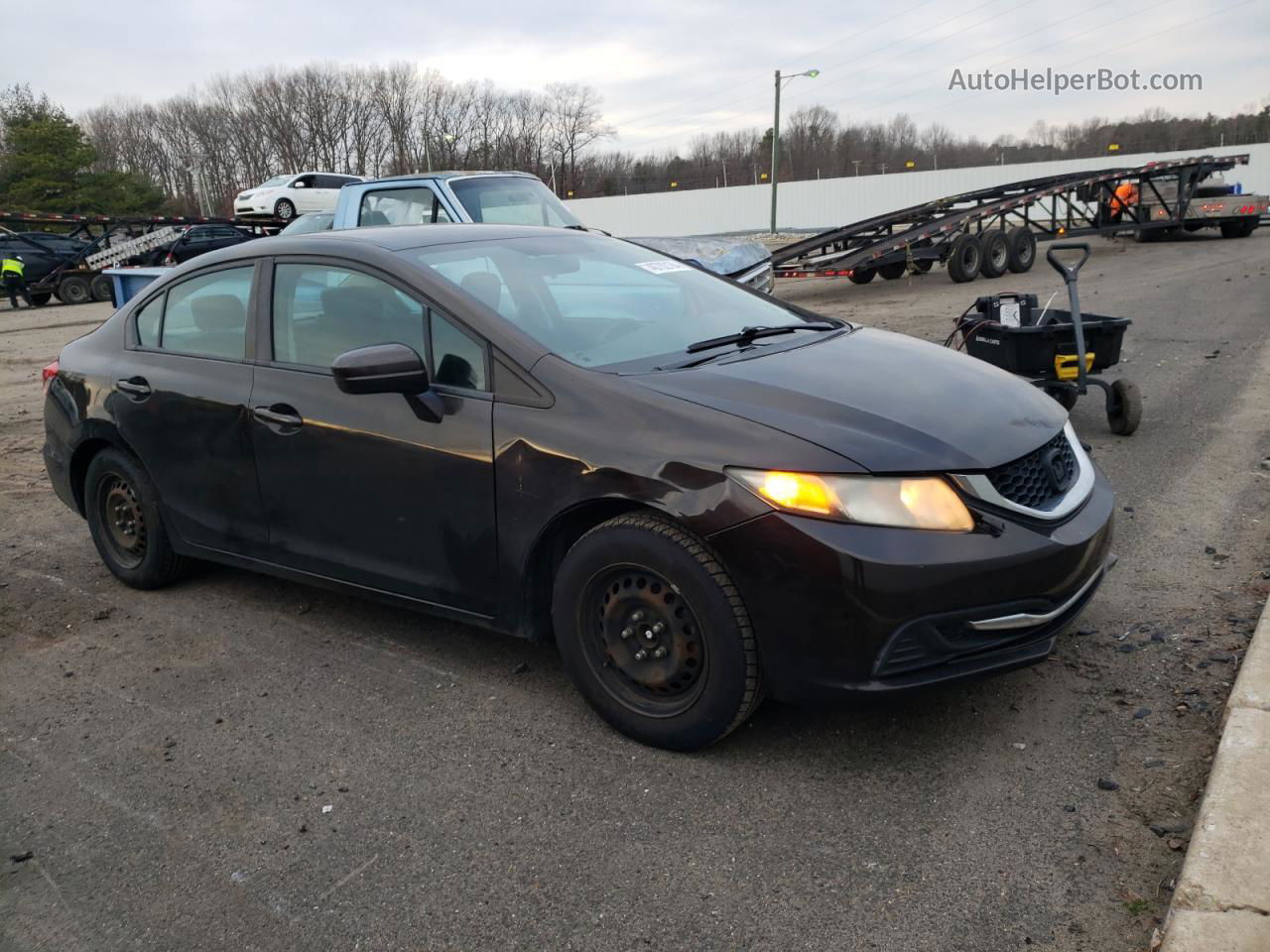 2014 Honda Civic Lx Черный vin: 2HGFB2F56EH555526