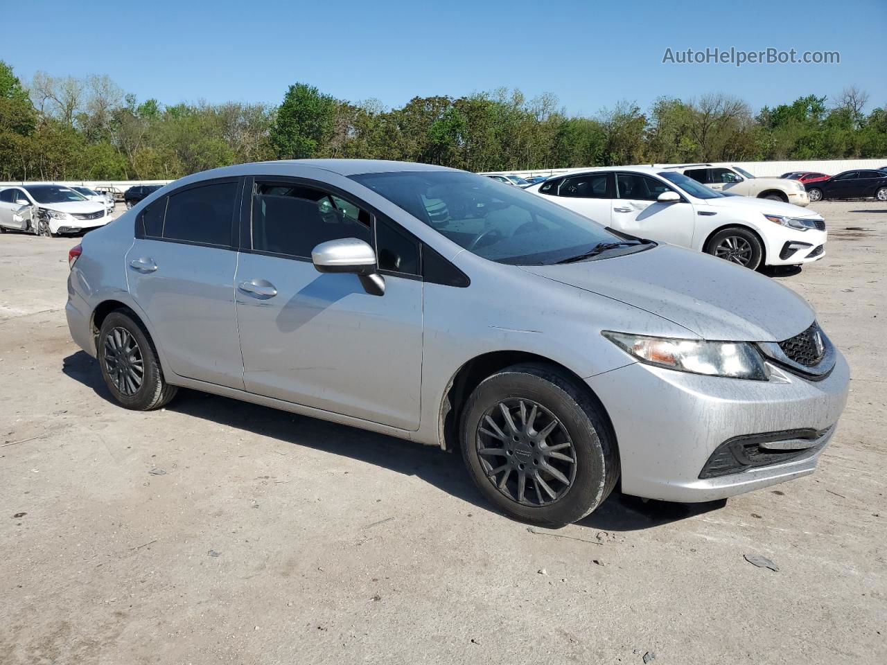 2015 Honda Civic Lx Silver vin: 2HGFB2F56FH514556