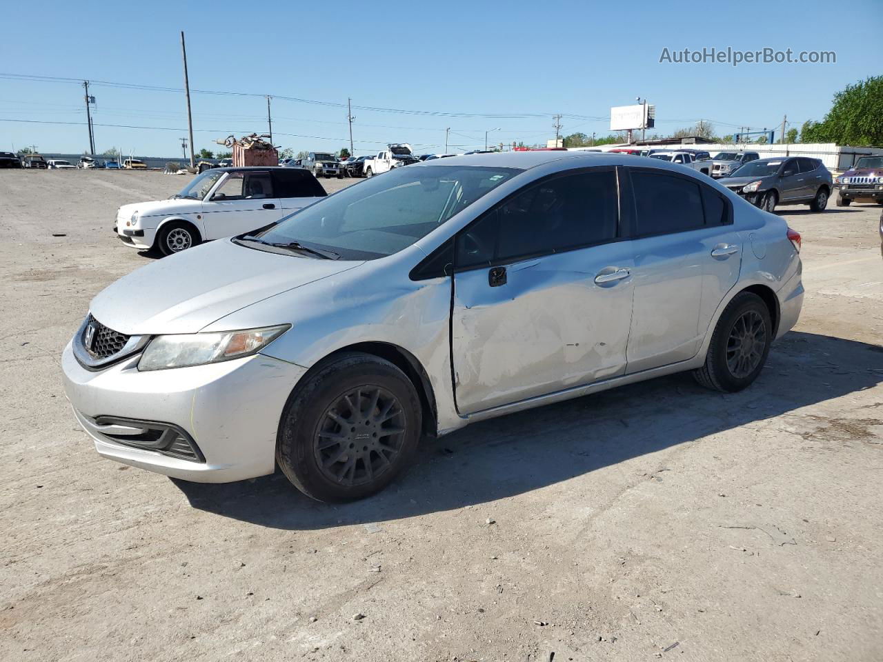 2015 Honda Civic Lx Silver vin: 2HGFB2F56FH514556