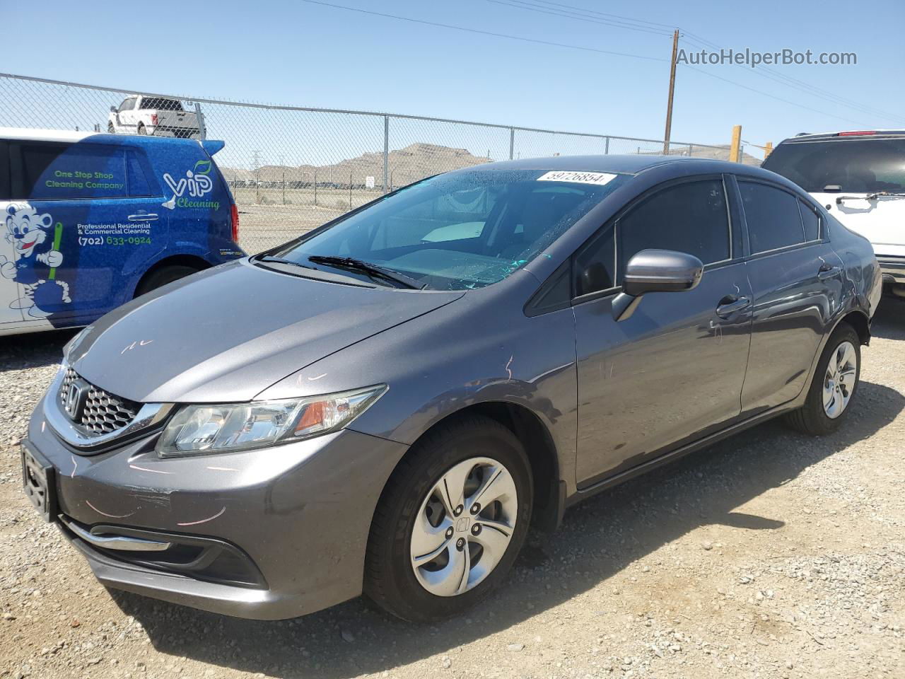 2015 Honda Civic Lx Gray vin: 2HGFB2F56FH546844