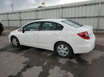 2012 Honda Civic Lx White vin: 2HGFB2F57CH522483