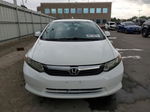 2012 Honda Civic Lx White vin: 2HGFB2F57CH522483