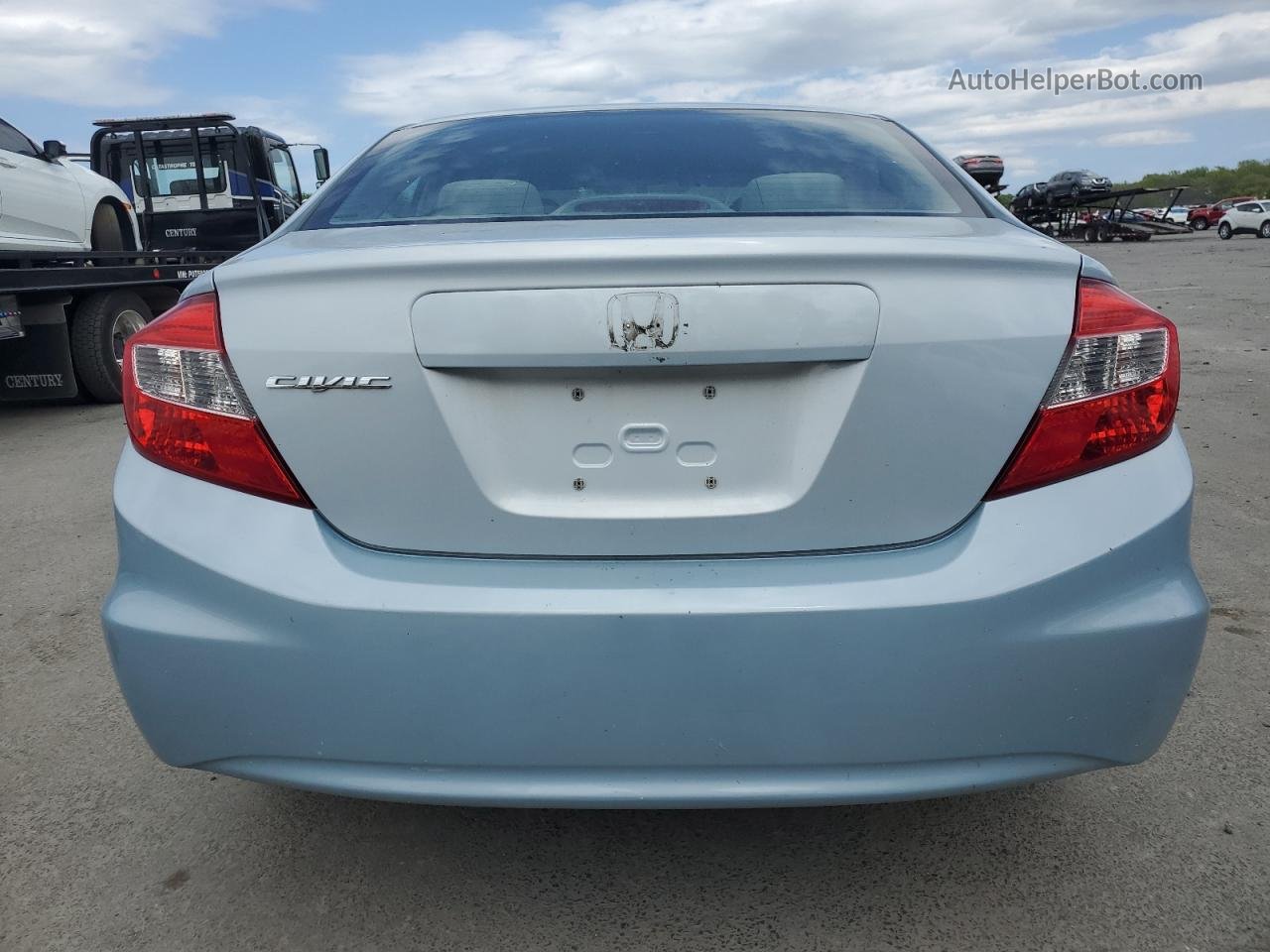 2012 Honda Civic Lx Blue vin: 2HGFB2F57CH597958