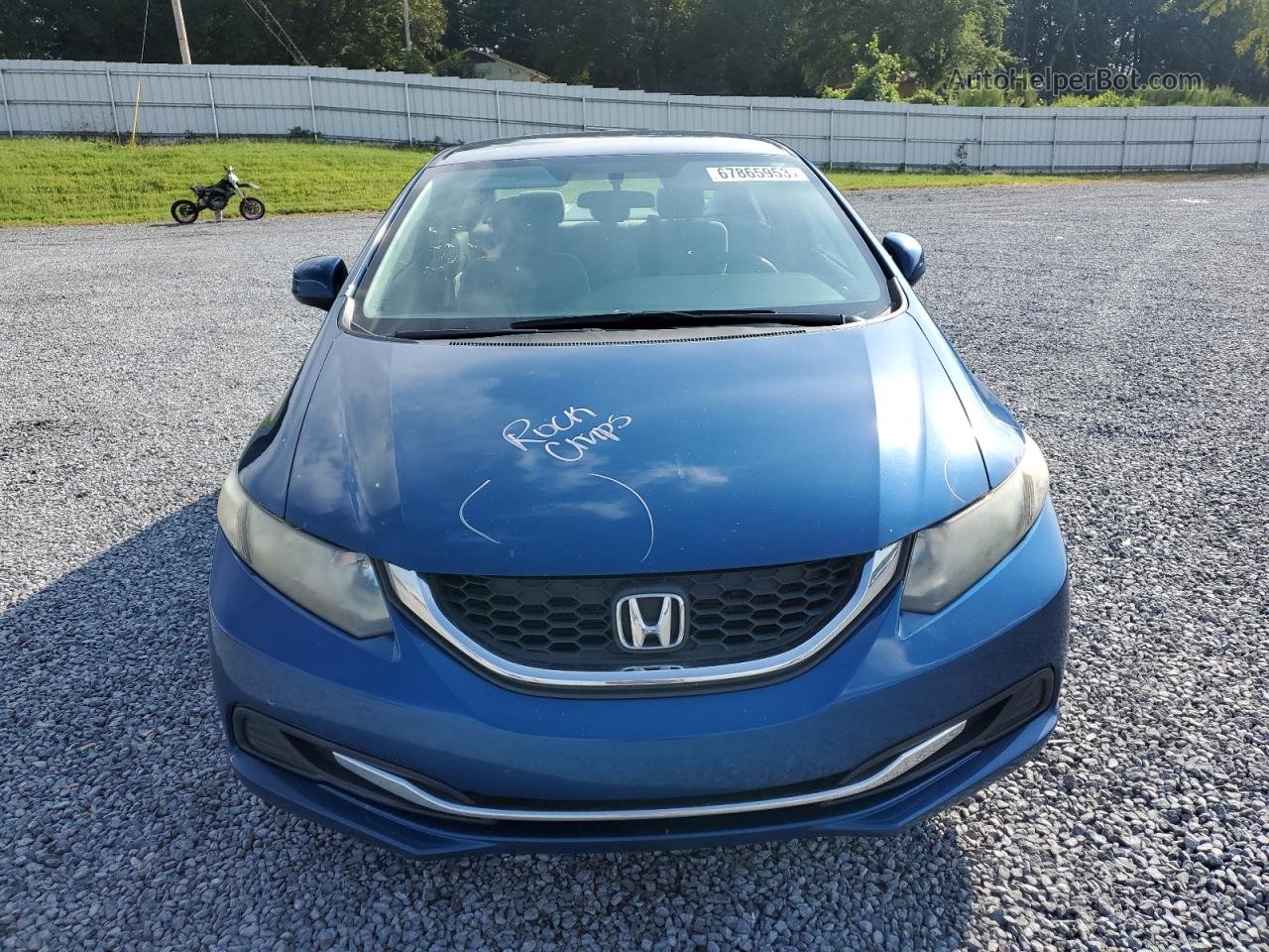 2013 Honda Civic Lx Blue vin: 2HGFB2F57DH511775