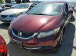 2013 Honda Civic Lx Burgundy vin: 2HGFB2F57DH526874