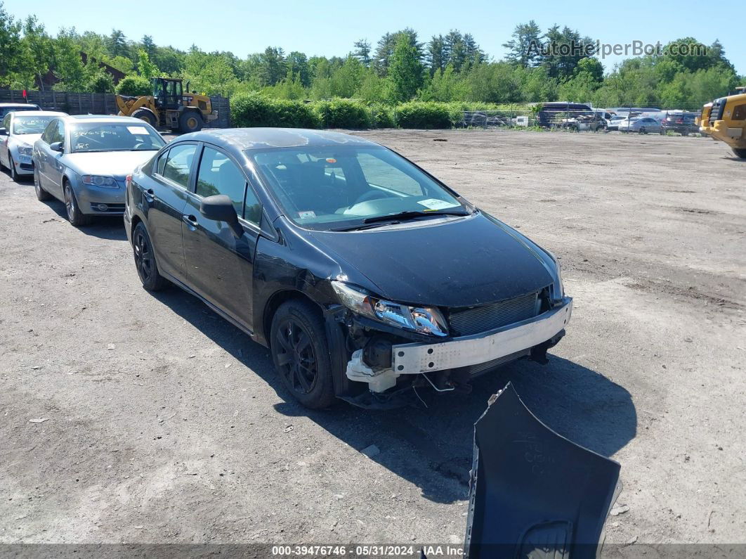 2013 Honda Civic Lx Black vin: 2HGFB2F57DH536515