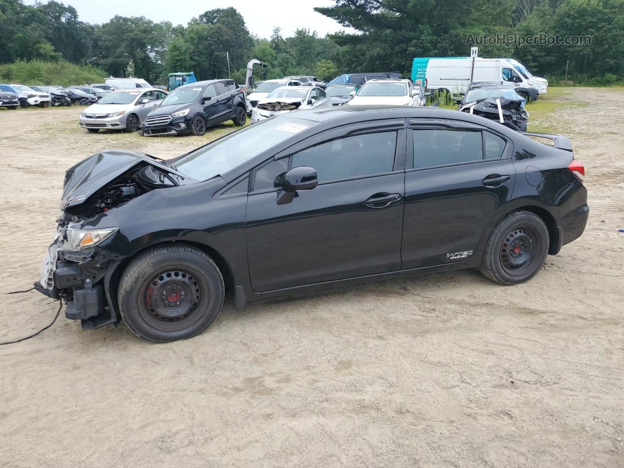 2013 Honda Civic Lx Black vin: 2HGFB2F57DH536871