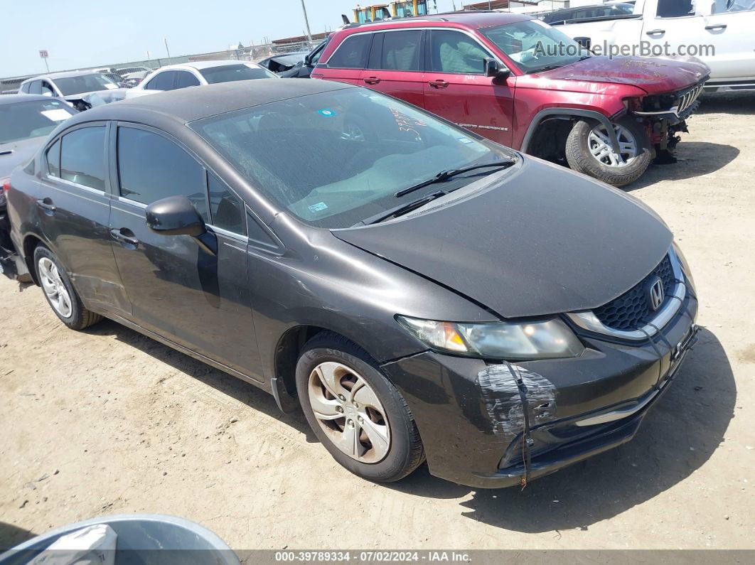 2013 Honda Civic Lx Brown vin: 2HGFB2F57DH551497