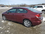 2013 Honda Civic Lx Maroon vin: 2HGFB2F57DH553461