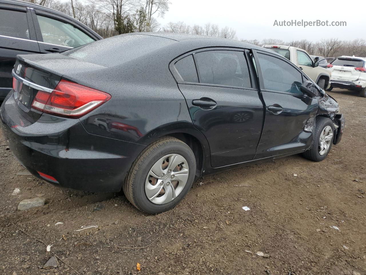 2013 Honda Civic Lx Black vin: 2HGFB2F57DH575489