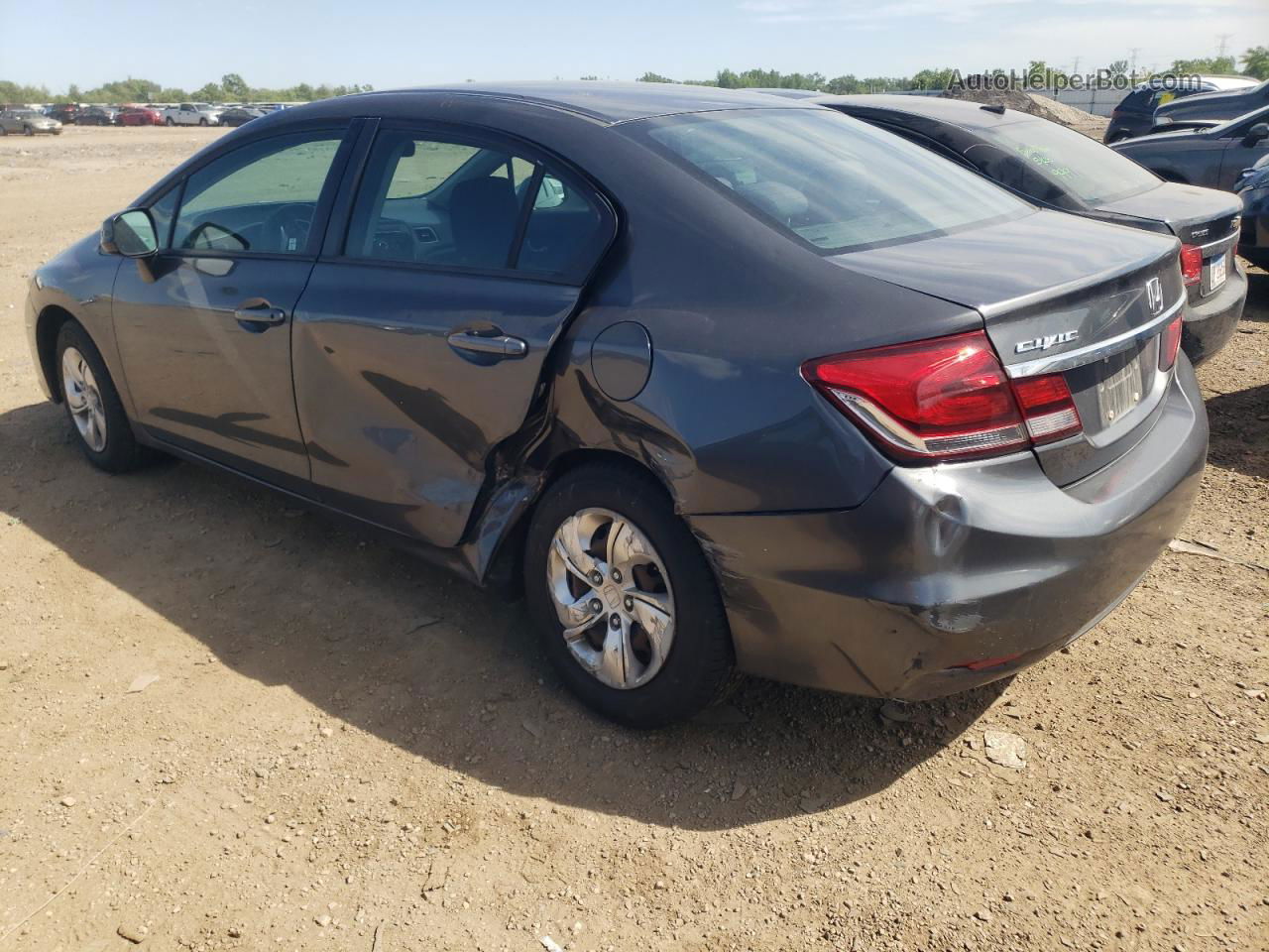 2013 Honda Civic Lx Gray vin: 2HGFB2F57DH575928