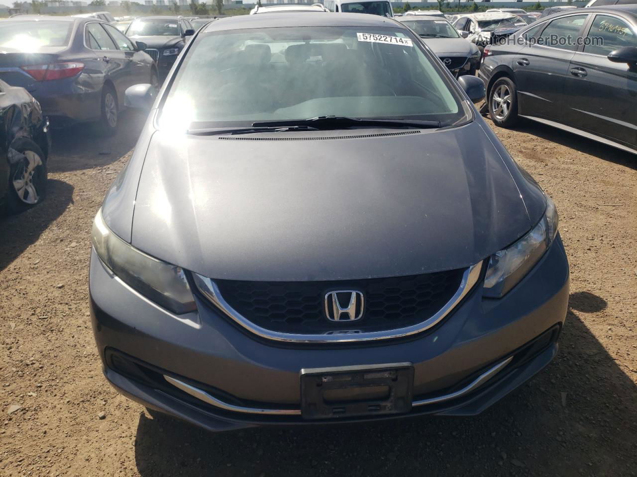 2013 Honda Civic Lx Gray vin: 2HGFB2F57DH575928